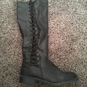 Black Lace Up Boots